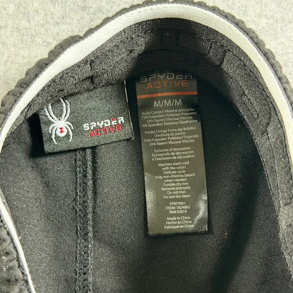 Spyder Active Sweatpants Mens M Black Drawstring Elastic Waist Zip Pockets